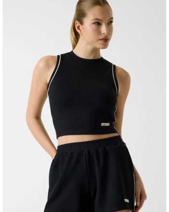 Top crop pentru fitness, Negru