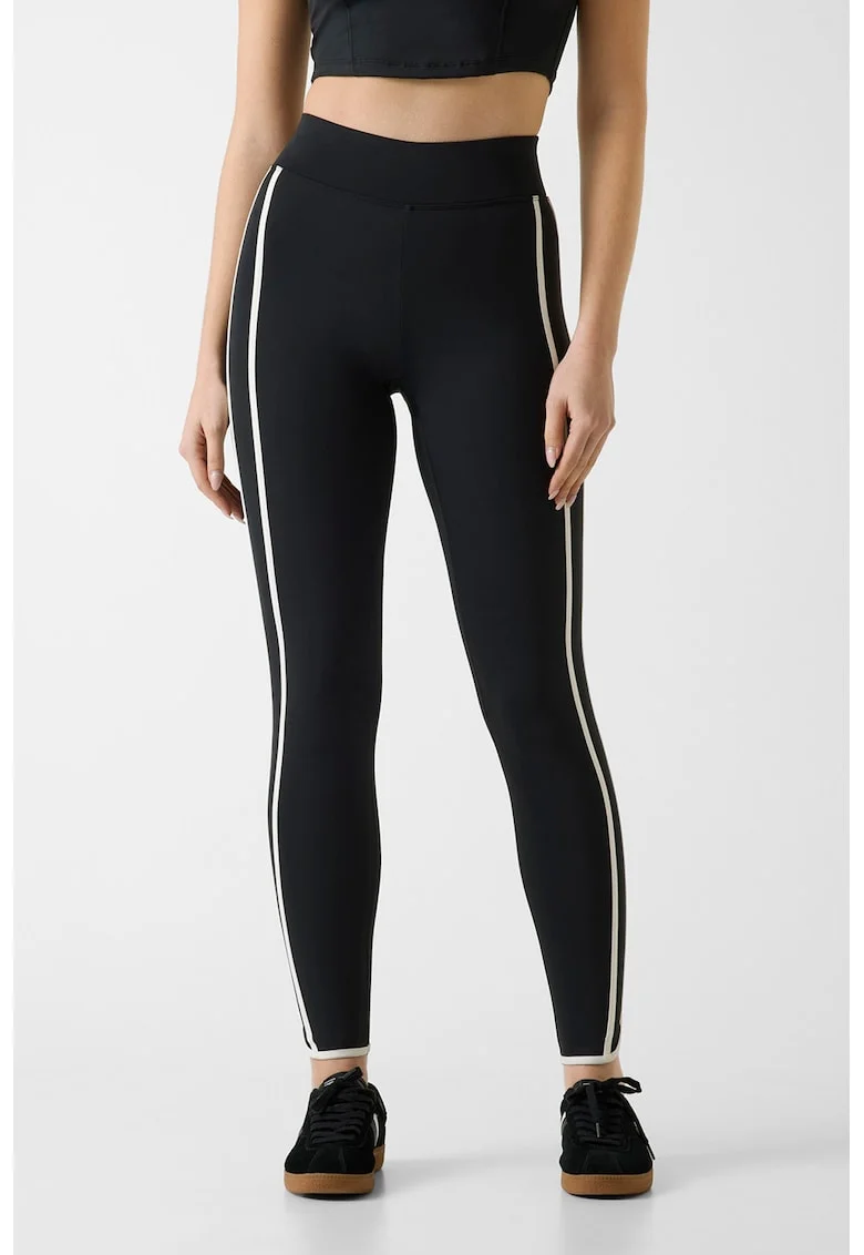 Colanti cu talie inalta, pentru fitness, Negru