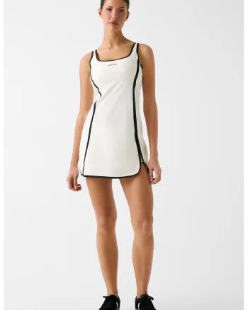 Rochie mini pentru fitness, Alb fildes