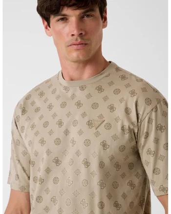 Tricou cu decolteu la baza gatului, pentru fitness, Bej