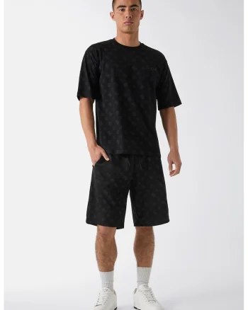 Tricou cu decolteu la baza gatului, pentru fitness, Negru