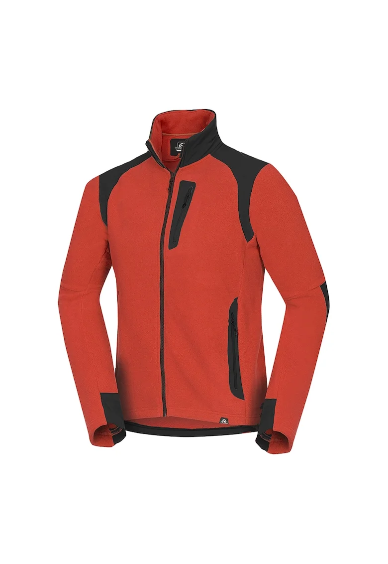 Bluza fleece Polartec®Micro 200gr barbati Tribec Mincol, Negru/Coral