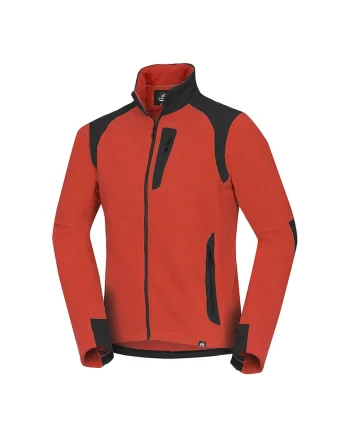 Bluza fleece Polartec®Micro 200gr barbati Tribec Mincol, Negru/Coral