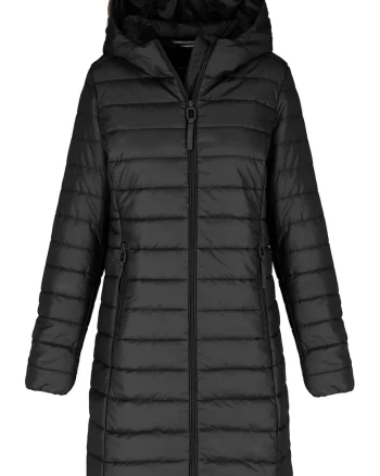 Jacheta usoara matlasata cu dunga, de tranzitie,  J-Salama, neagra, Negru