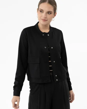 Jacheta bomber usoara cu maneci lungi,  J-Kalia, neagra, Negru