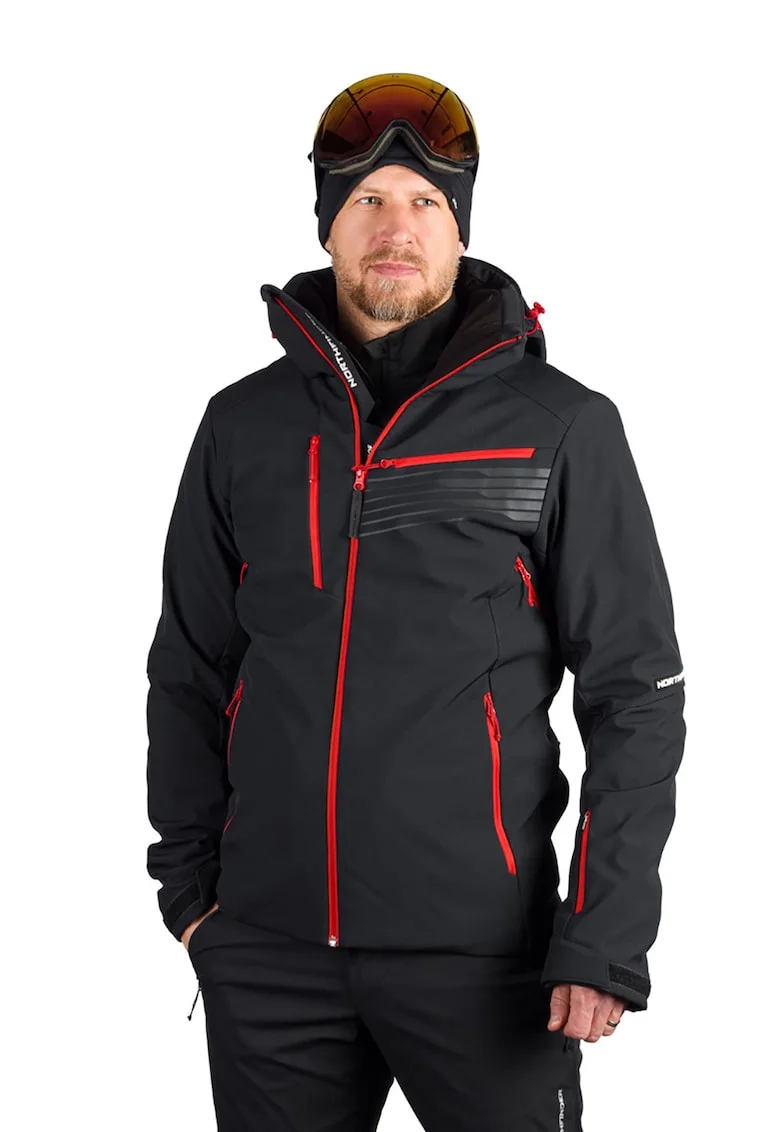 Geaca schi softshell 3L 10K/5K barbati Bartalan, Rosu/Negru