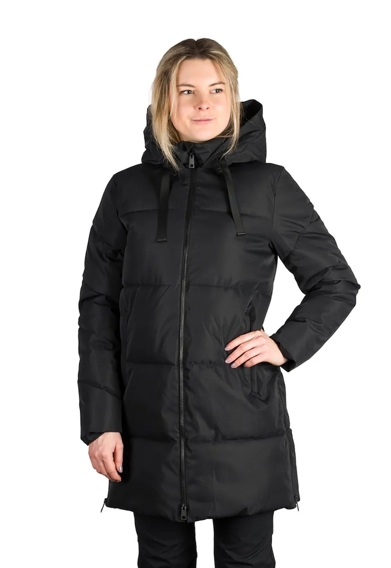 Jacheta scurta cu gluga Arya, Negru,