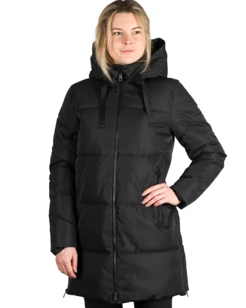Jacheta scurta cu gluga Arya, Negru,