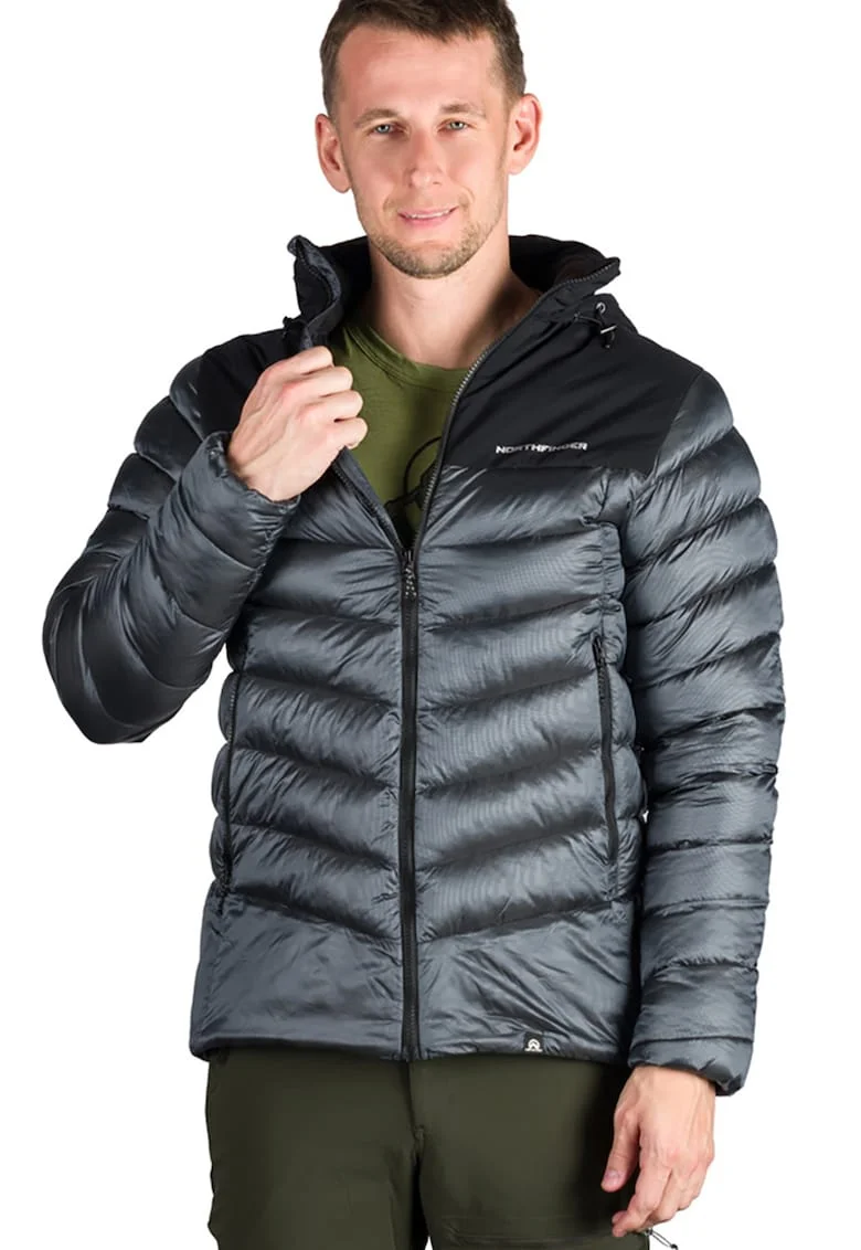 Jacheta outdoor barbati Bertram, Negru/Argintiu
