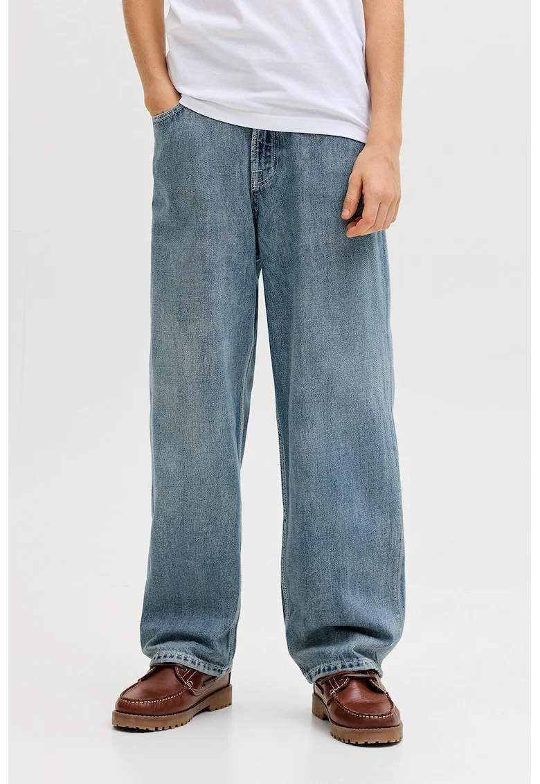 Blugi relaxed-fit, Albastru prafuit