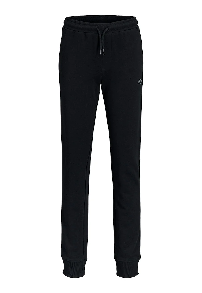 Pantaloni de trening din amestec de bumbac cu croiala regular-fit, Negru
