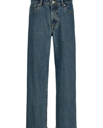 Blugi relaxed-fit cu model uni, Albastru prafuit/Albastru petrol