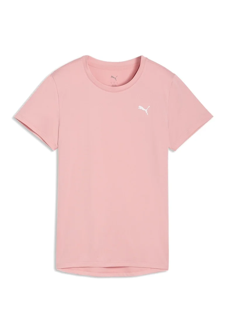 Tricou cu logo pentru fitness, Roz pastel