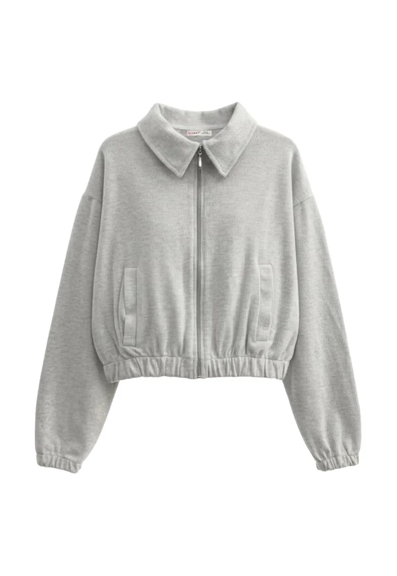 Jacheta dama,  Gri, Textil