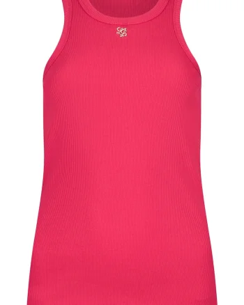 Top slim fit striat, Roz guava