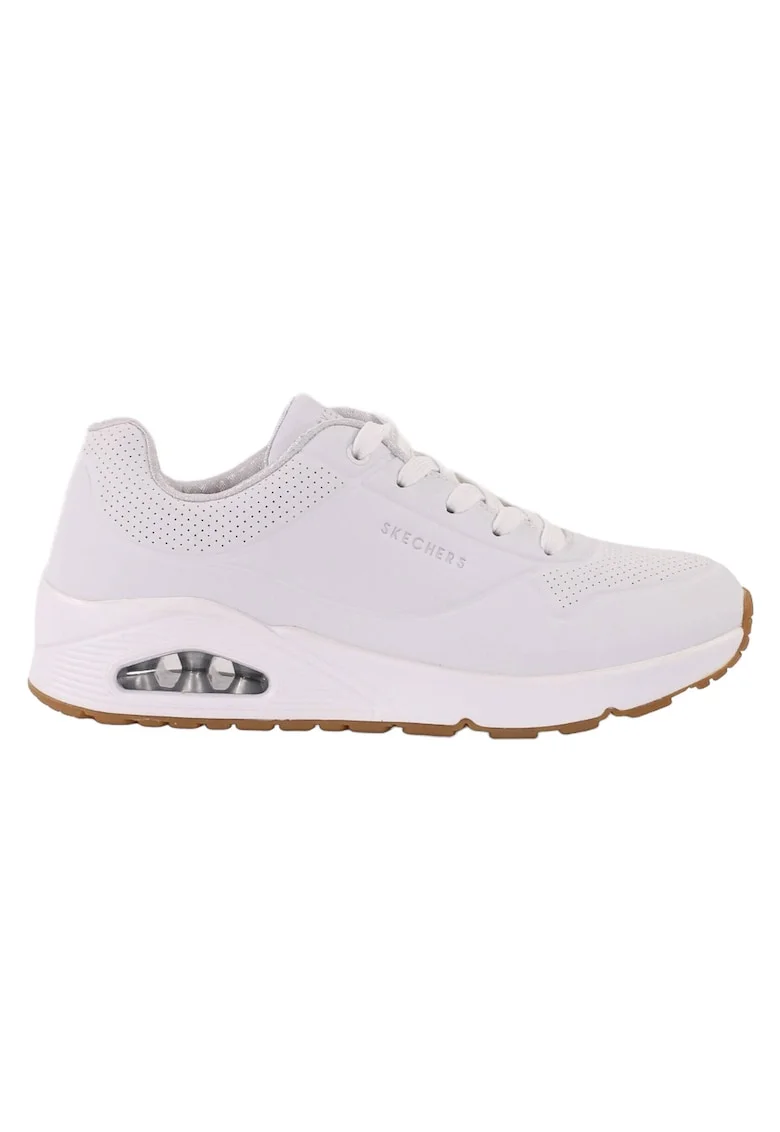 Pantofi sport unisex  UNO-STAND, alb, material textil,