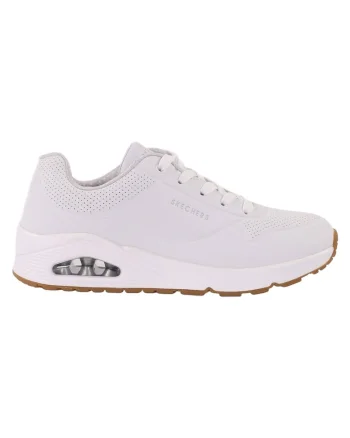 Pantofi sport unisex  UNO-STAND, alb, material textil,