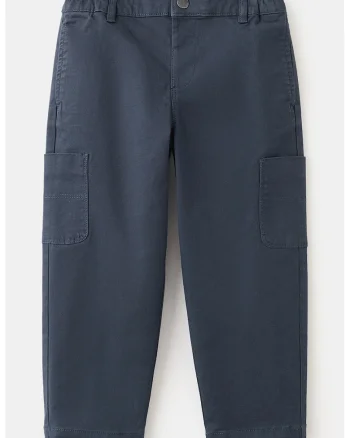 Pantaloni cu croiala dreapta si buzunare multiple, Albastru ultramarin