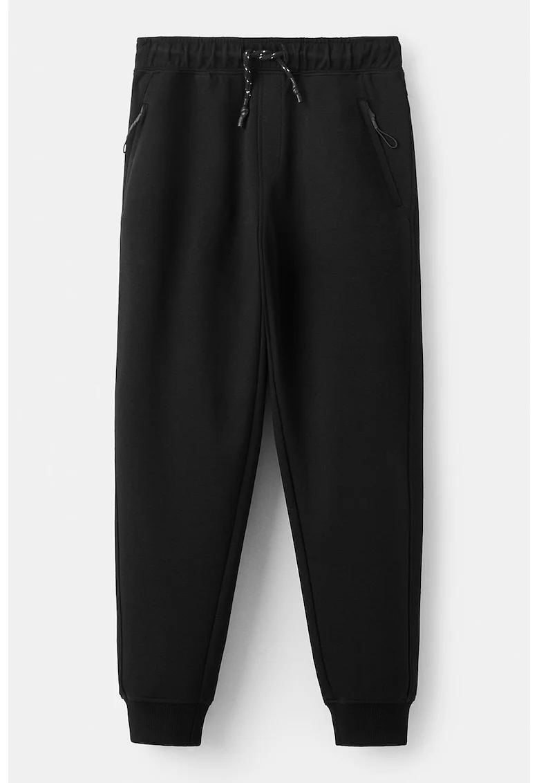 Pantaloni de trening cu snur de ajustare, Negru