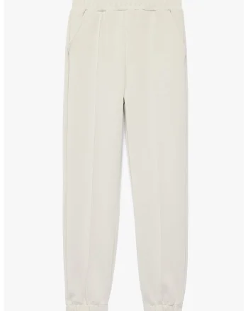 Pantaloni de trening din amestec de modal si buzunare oblice, Bej deschis