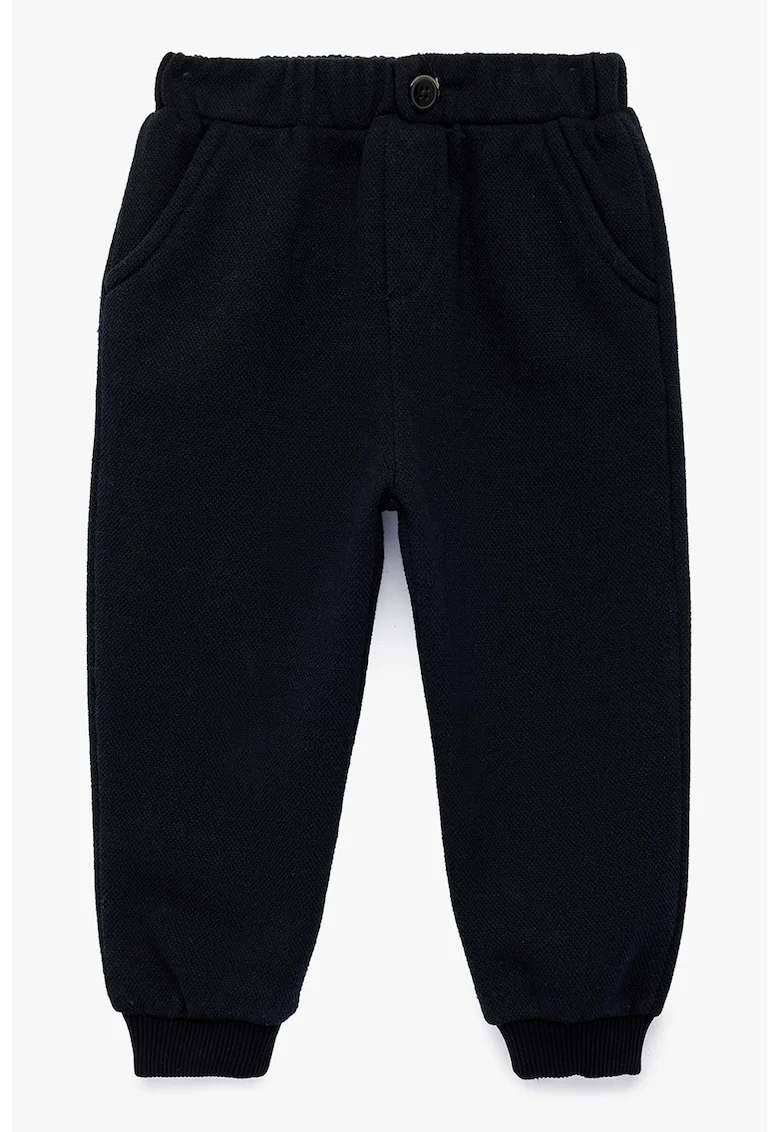 Pantaloni de trening uni cu talie elastica, Bleumarin