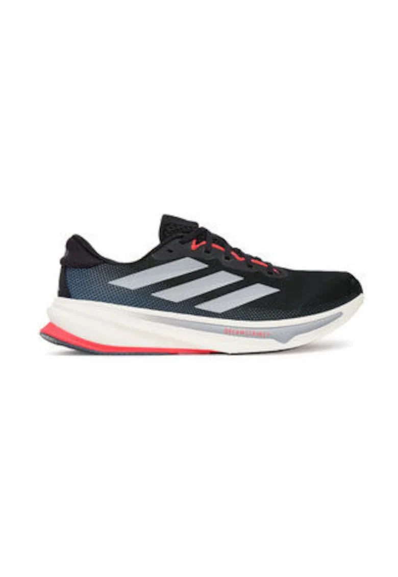 Pantofi textili de alergare cu print logofwqfwq, Negru