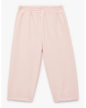 Pantaloni de trening din amestec de bumbac cu banda elastica in talie, Roz pastel