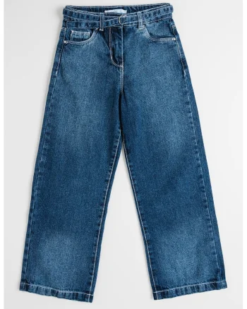 Blugi cu cordon din denim, Albastru inchis