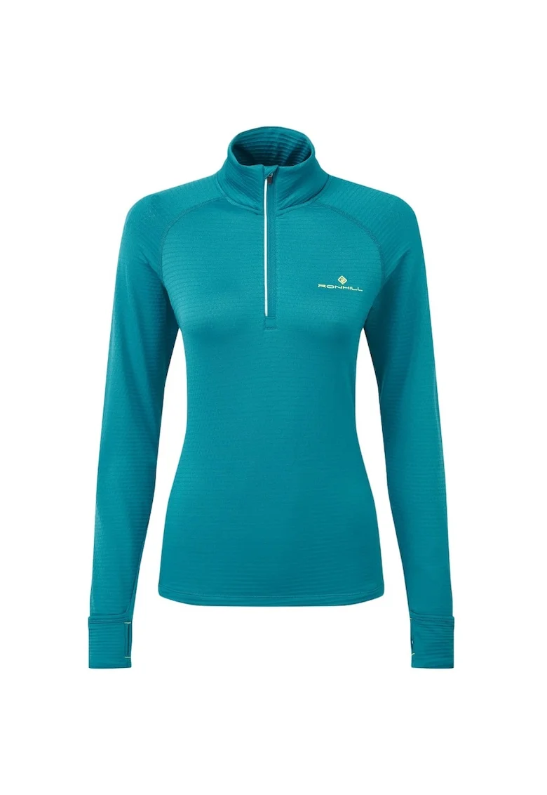 Bluza alergare dama  Tech Winter 1/2 Zip FW 2024, Albastru