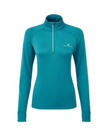 Bluza alergare dama  Tech Winter 1/2 Zip FW 2024, Albastru