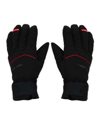 Manusi de ski barbati,  Solven, Poliester, Negru/Rosu,