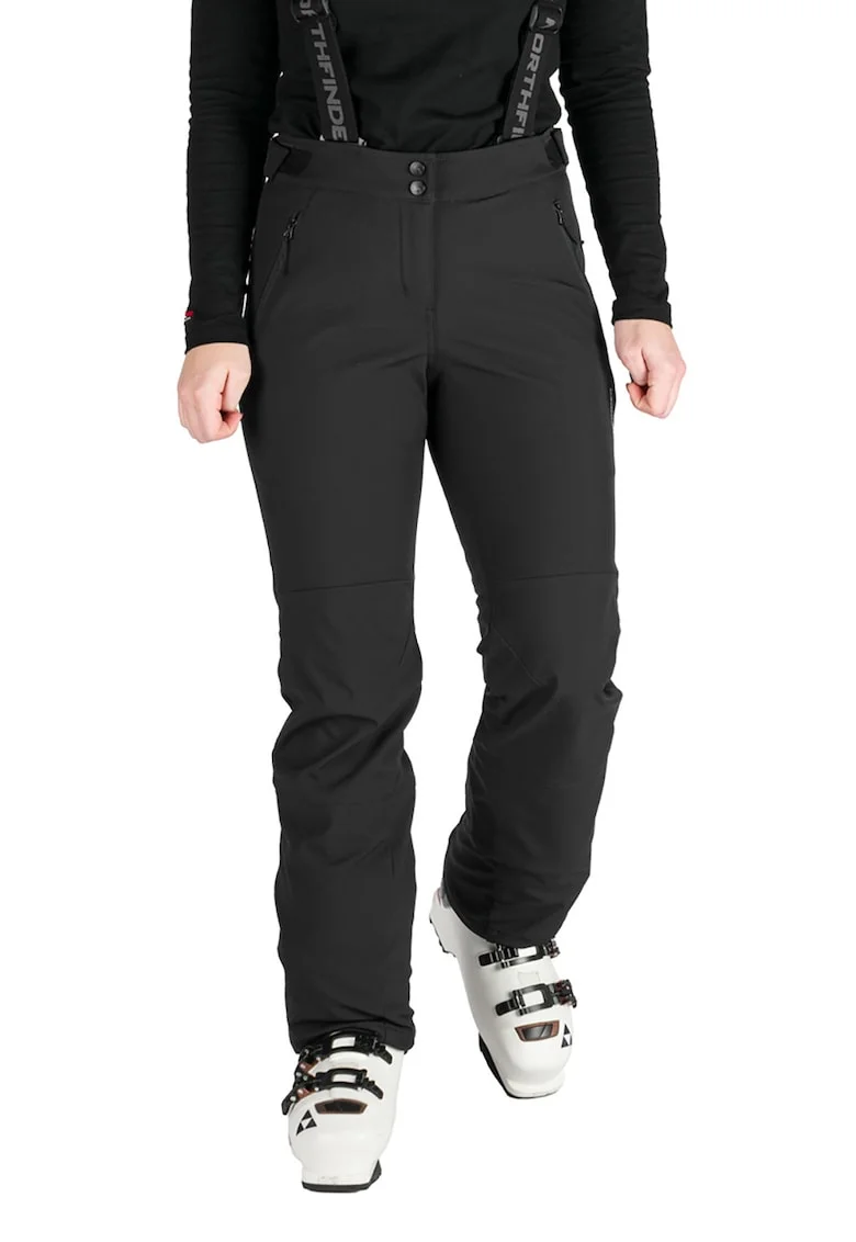 Pantaloni schi softshell 3L 10K/5K dama Taya black, Negru