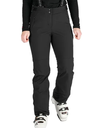Pantaloni schi softshell 3L 10K/5K dama Taya black, Negru