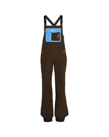 Pantaloni schi dama  FWC'Peak Bib, Maro/Albastru
