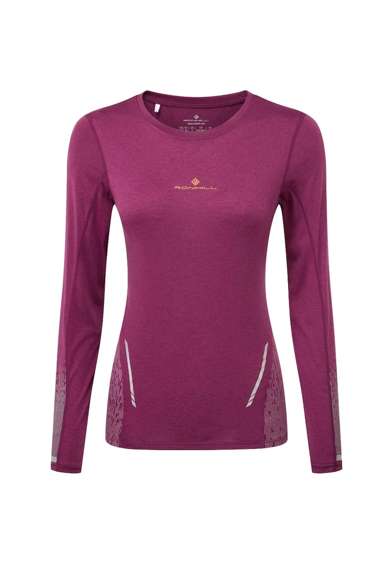 Bluza alergare dama  Tech Reflect FW 2024, Visiniu