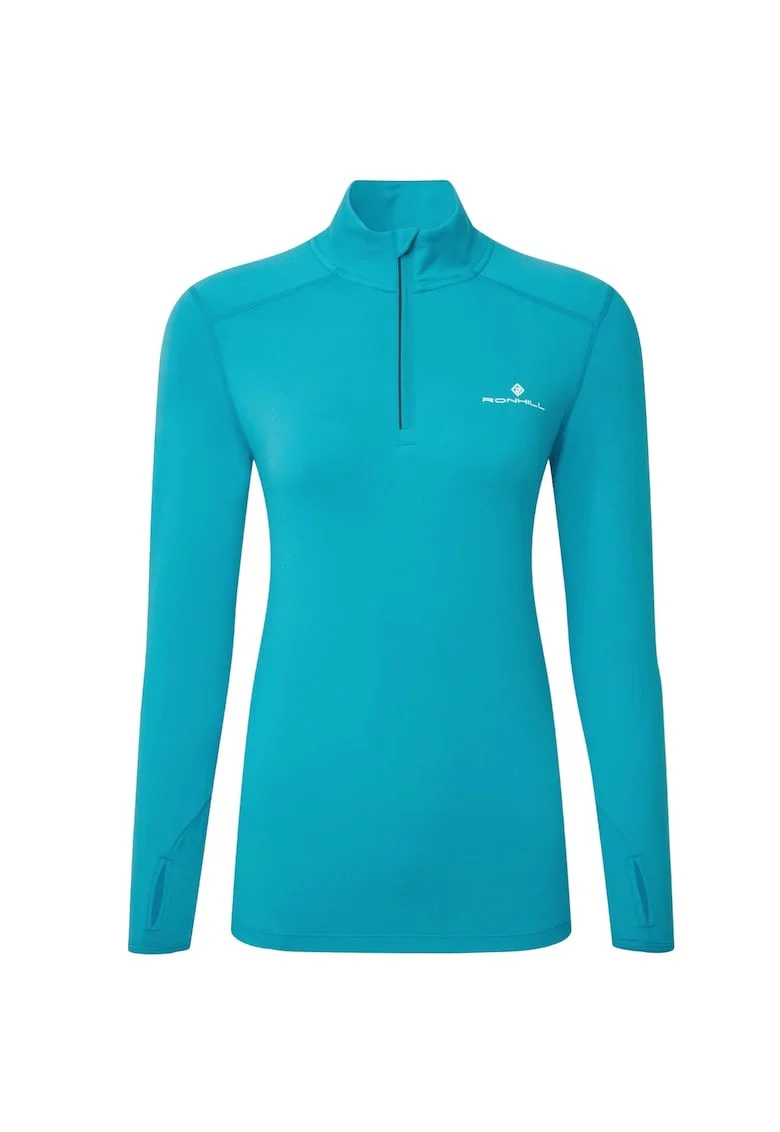 Bluza alergare dama  Core Thermal 1/2 Zip FW 2024, Albastru