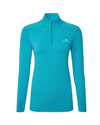 Bluza alergare dama  Core Thermal 1/2 Zip FW 2024, Albastru