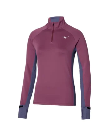 Bluza alergare dama  Warmalite Half Zip FW 2024, Visiniu/Mov