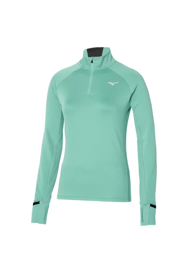 Bluza alergare dama  Warmalite Half Zip FW 2024, Verde menta