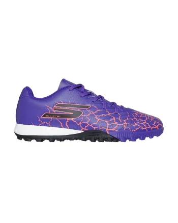 Pantofi din piele ecologica, pentru fotbal Skx, Albastru lavanda/Roz
