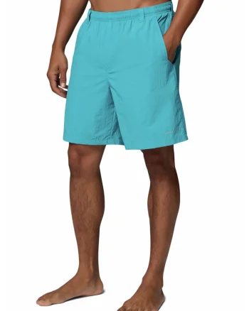 Pantaloni scurti de baie impermeabili cu snur de ajustare in talie Backcast™, Albastru deschis