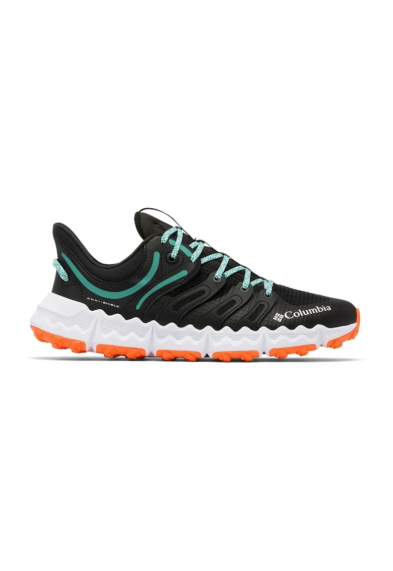 Pantofi cu finisaj rezistent la apa Voyager FLX pentru trekking, Negru/Verde persan