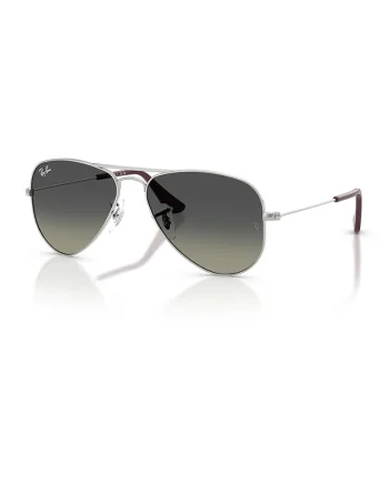 Ochelari de soare aviator cu lentile polarizate si rama metalica, Argintiu