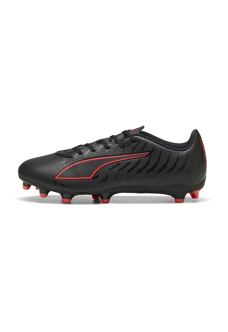 Ghete de fotbal Ultra 6 Play cu detaliu contrastant, Negru/Rosu vermillion