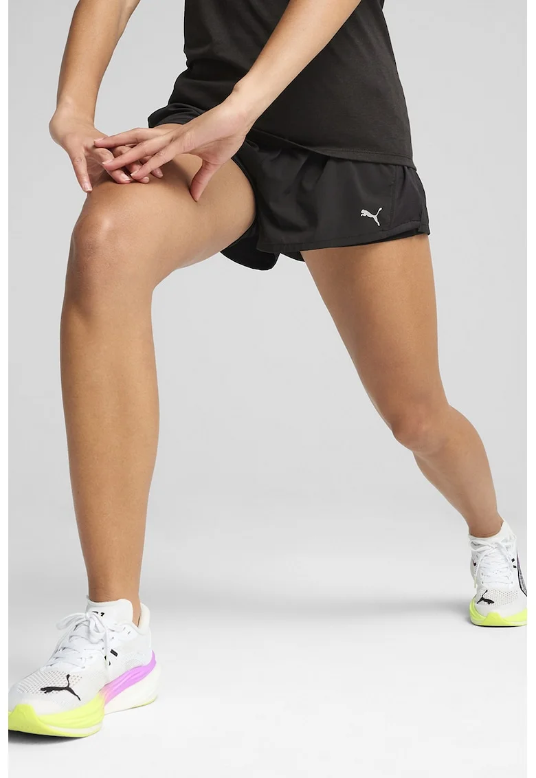 Pantaloni scurti pentru alergare Velocity 2-In-1, Negru