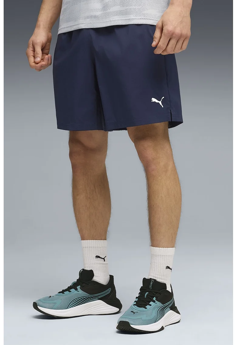 Pantaloni scurti cu talie elastica pentru antrenament Foundations, Bleumarin