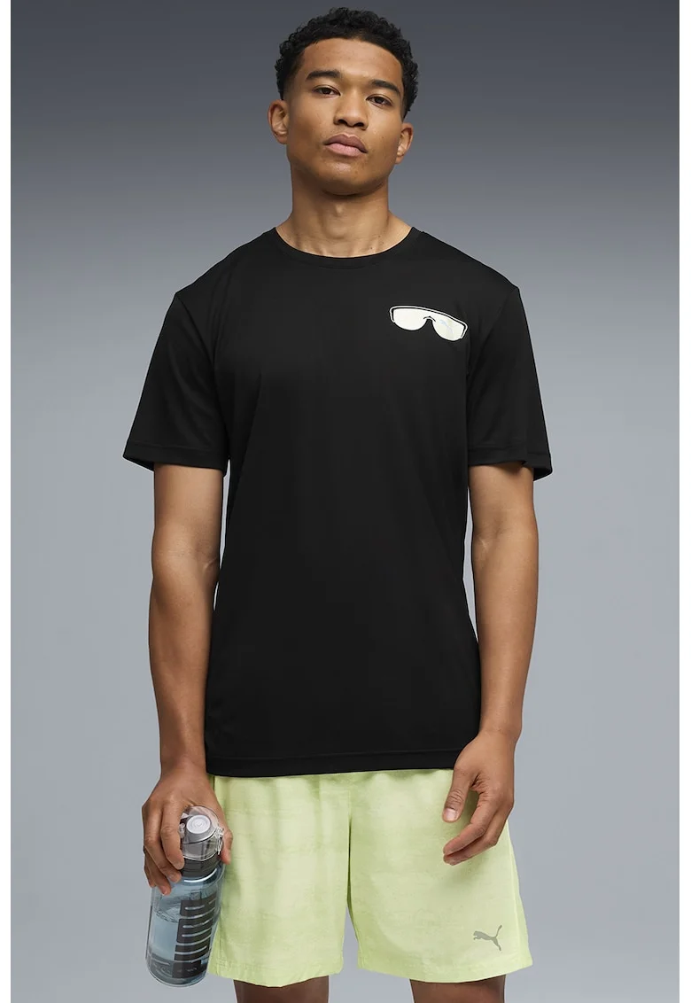Tricou cu imprimeu pe spate pentru alergare Nitro Graphic Tee, Negru