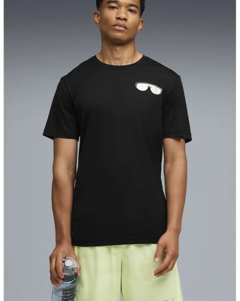Tricou cu imprimeu pe spate pentru alergare Nitro Graphic Tee, Negru
