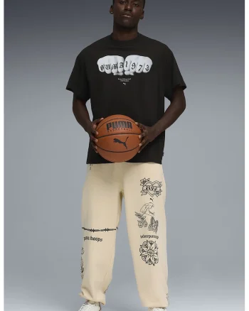 Tricou supradimensionat pentru baschet Swish N' Ink I, Negru