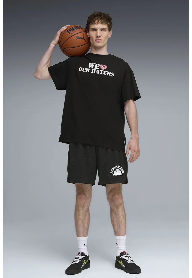 Tricou supradimensionat pentru baschet Out The Mail, Negru